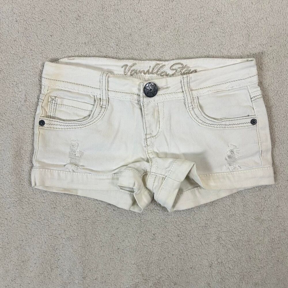 Vanilla Star White Mini Shorts